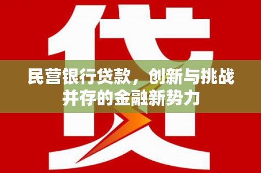 开平民营银行贷款，创新与挑战并存的金融新势力