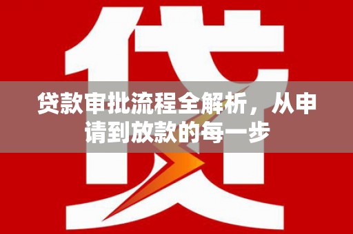 单县贷款审批流程全解析，从申请到放款的每一步