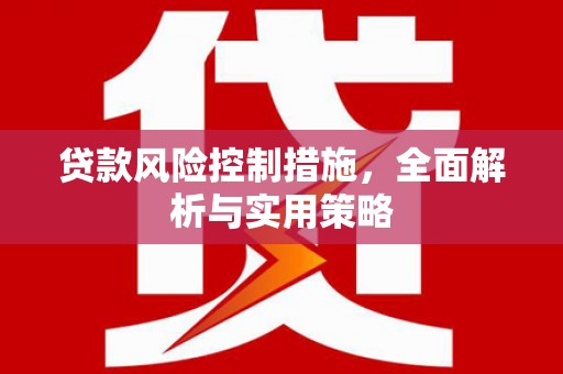 勉县贷款风险控制措施，全面解析与实用策略