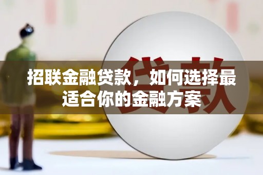 蔡甸招联金融贷款，如何选择最适合你的金融方案
