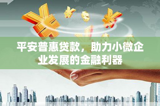 文峰平安普惠贷款，助力小微企业发展的金融利器