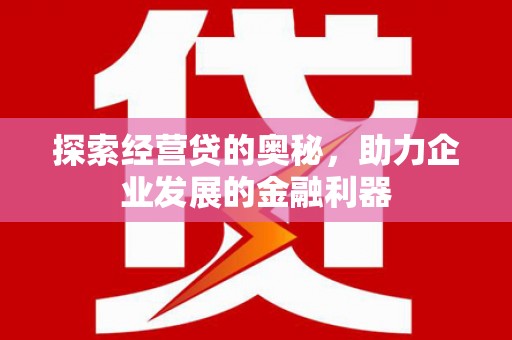 新埤探索经营贷的奥秘，助力企业发展的金融利器