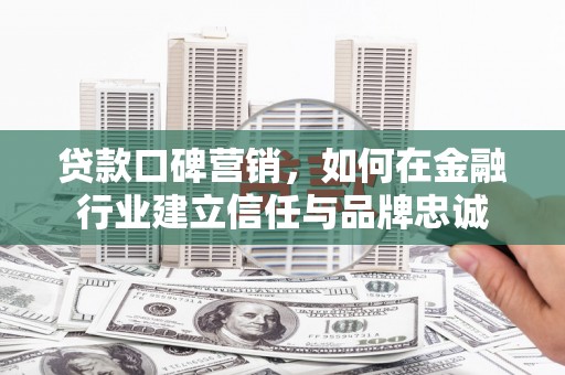 三穗贷款口碑营销，如何在金融行业建立信任与品牌忠诚