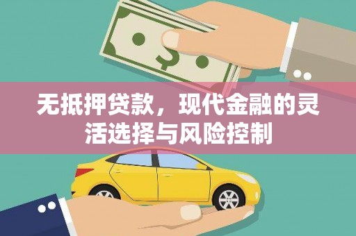 顺平无抵押贷款，现代金融的灵活选择与风险控制