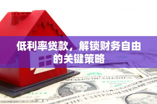 虾峙低利率贷款，解锁财务自由的关键策略