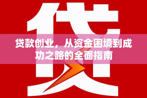 田家庵贷款创业，从资金困境到成功之路的全面指南