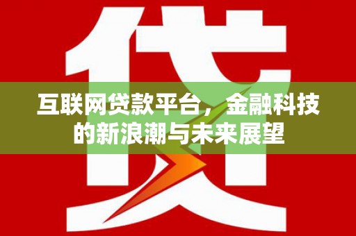 屏南互联网贷款平台，金融科技的新浪潮与未来展望