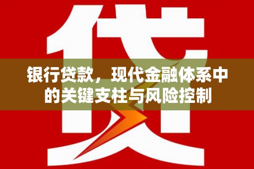 泾河银行贷款，现代金融体系中的关键支柱与风险控制