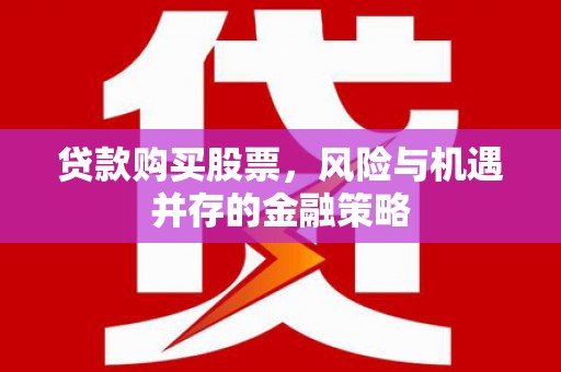 新罗贷款购买股票，风险与机遇并存的金融策略