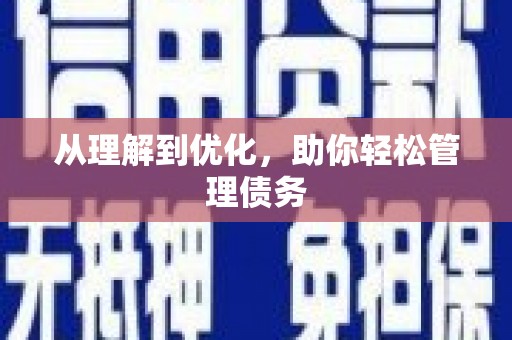 大邑从理解到优化，助你轻松管理债务